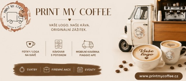 PrintMyCoffee.cz - Mobilní kavárna Print My Coffee - prémiová káva s potiskem  ideální na svatby a firemní akce